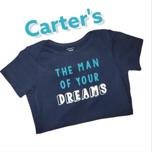 5/$25 Carter's "THE MAN OF YOUR DREAMS" Cotton Romper Size 12M